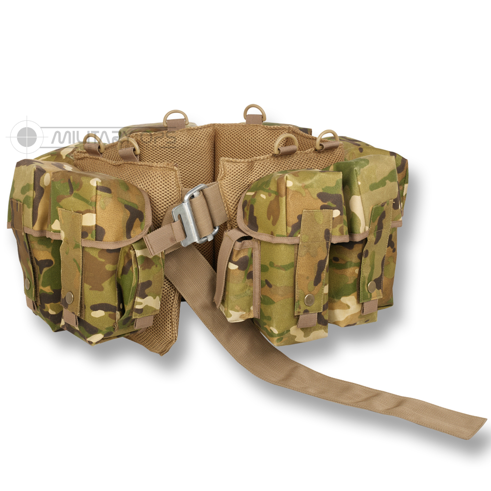BRITISH ARMY PLCE STYLE PARA AIRBORNE WEBBING FIXED POUCH MILITARY BELT