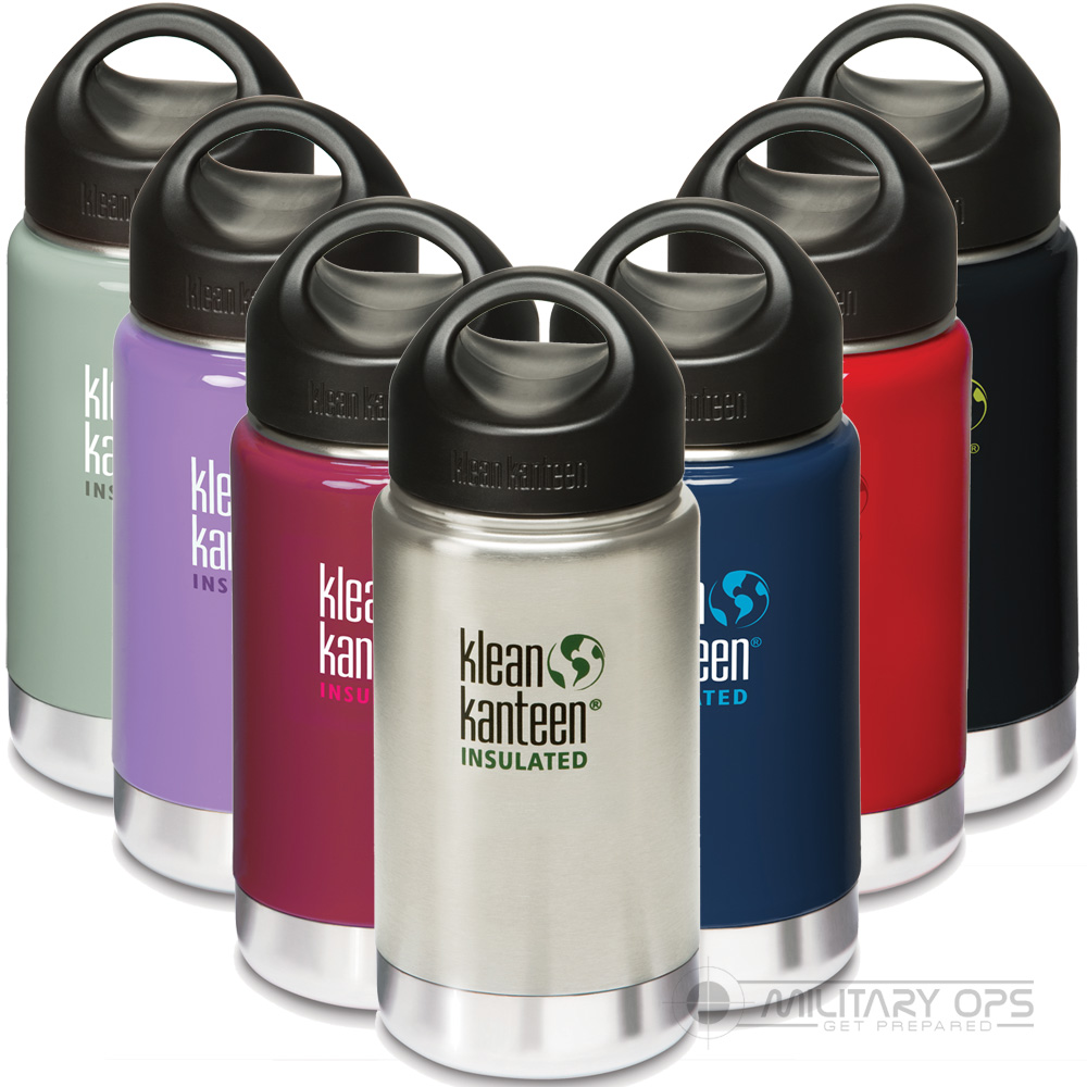 KLEAN KANTEEN WIDE MOUTH INSULATED 355ML BOTTLE LOOP CAP eBay
