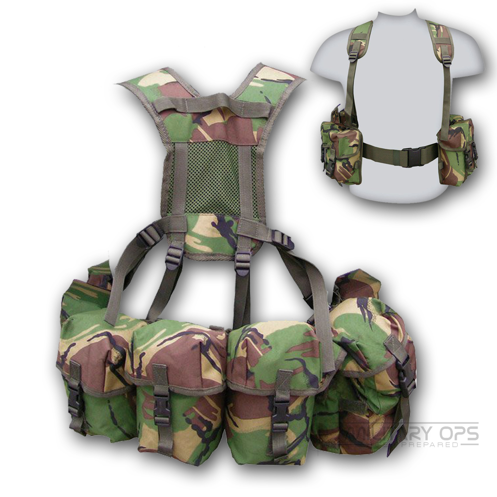 PLCE ISSUE STYLE 6 PIECE DPM WEBBING SET ARMY WOODLAND BRITISH CADET eBay