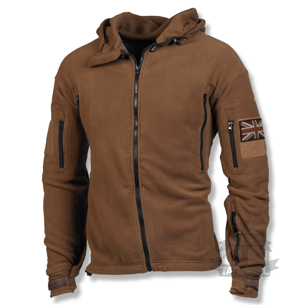 TACTICAL FLEECE HOODIE MILITARY SPECIAL FORCES JACKET WITH UNION FLAG