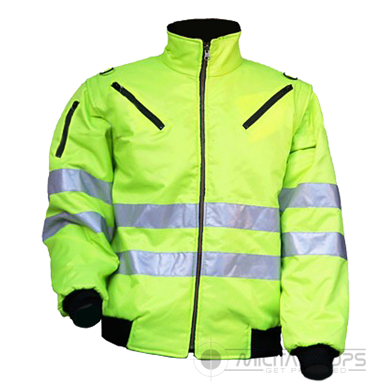 HI VIZ HIGH VISIBILITY JACKET YELLOW BLACK REVERSIBLE VEST SECURITY
