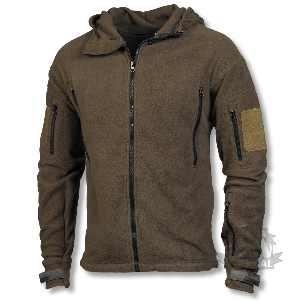 Swift Wear Army Tactical Full Zip Fleece Hoodie – Recon Series, Thick Fleece, Stand-Up Collar, Men's