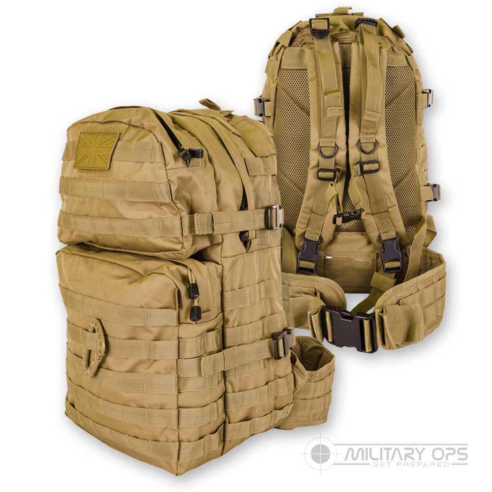 MEDIUM MOLLE ASSAULT MILITARY RUCKSACK PATROL BACKPACK 40 LITRE AIRSOFT ...